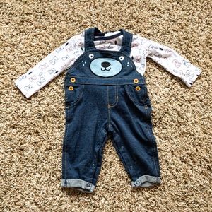 NWOT Bear Overalls Set